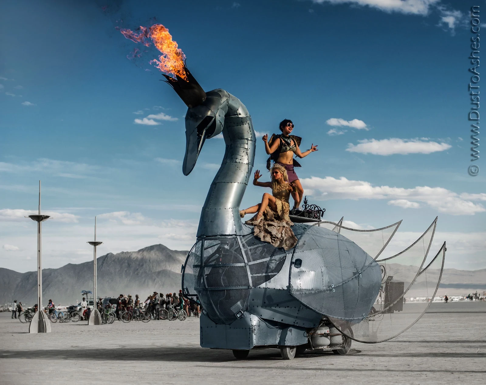 Fire Swan — mutant vehicle at Burning Man (reference, not built by Rambazamba)